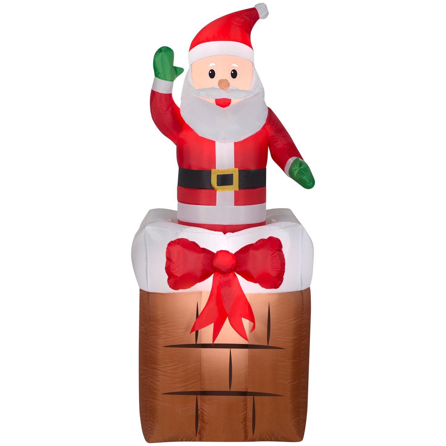 Animated Christmas Inflatable Santa in Chimney, 5 ft Tall