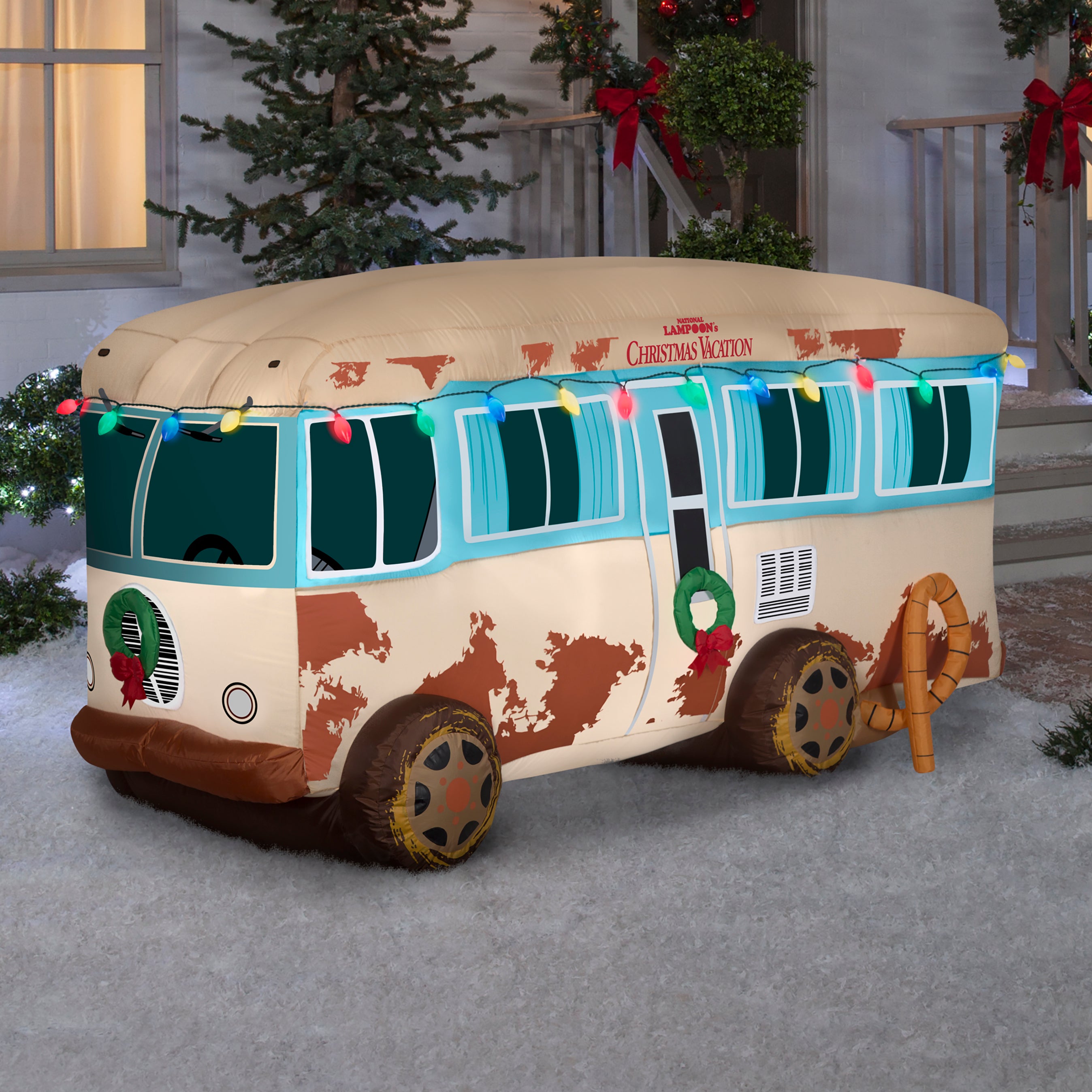 Gemmy Christmas Inflatable National Lampoon's Vacation RV, 4 ft Tall, Multi