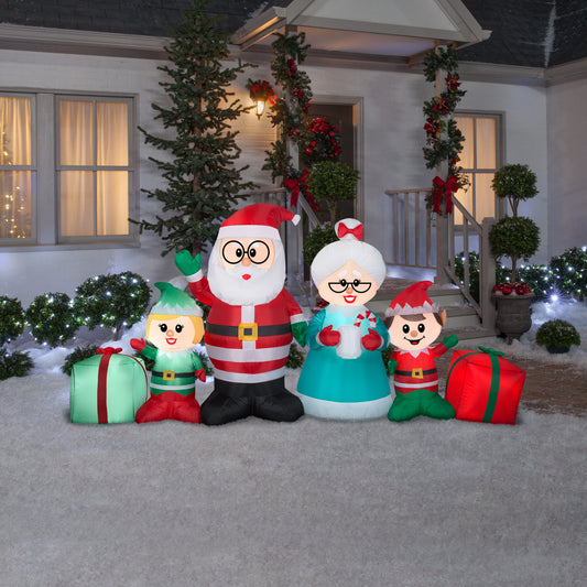 Christmas Inflatable Claus Family Collection Scene, 4.5 ft Tall lifestyle