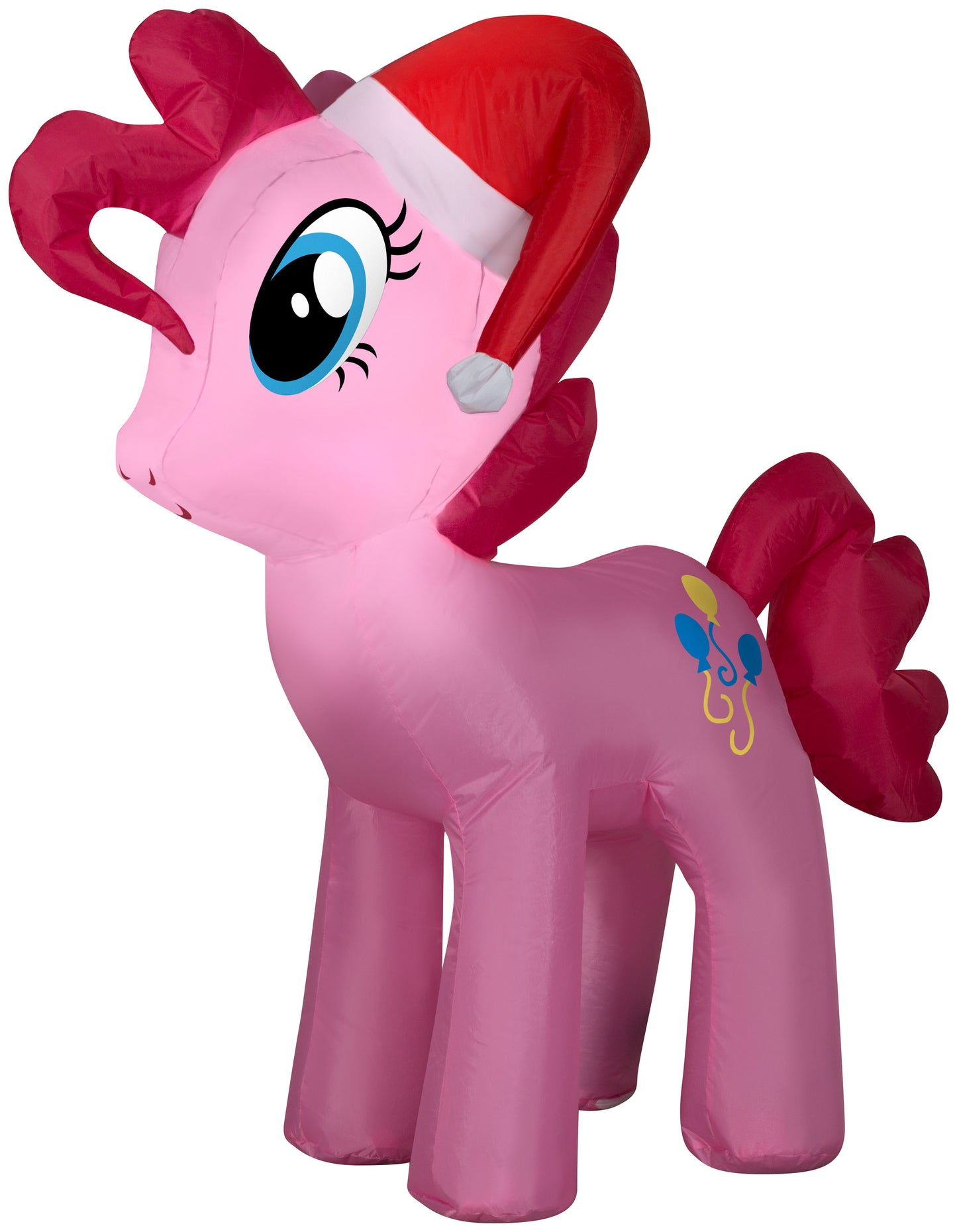 Christmas Inflatable Pinkie Pie w/Santa Hat Hasbro, 3 ft Tall, pink