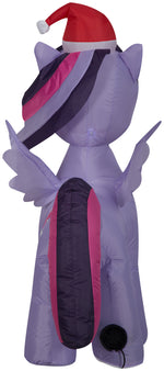 Load image into Gallery viewer, Gemmy Christmas Airblown Inflatable Inflatable Twilight Sparkle with Santa Hat, 3.5 ft Tall, purple
