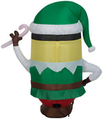 Load image into Gallery viewer, Gemmy Christmas Airblown Inflatable Stuart as Elf w/Candy Cane Universal, 3.5 ft Tall, white

