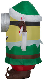 Load image into Gallery viewer, Gemmy Christmas Airblown Inflatable Stuart as Elf w/Candy Cane Universal, 3.5 ft Tall, white

