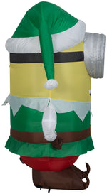 Load image into Gallery viewer, Gemmy Christmas Airblown Inflatable Stuart as Elf w/Candy Cane Universal, 3.5 ft Tall, white
