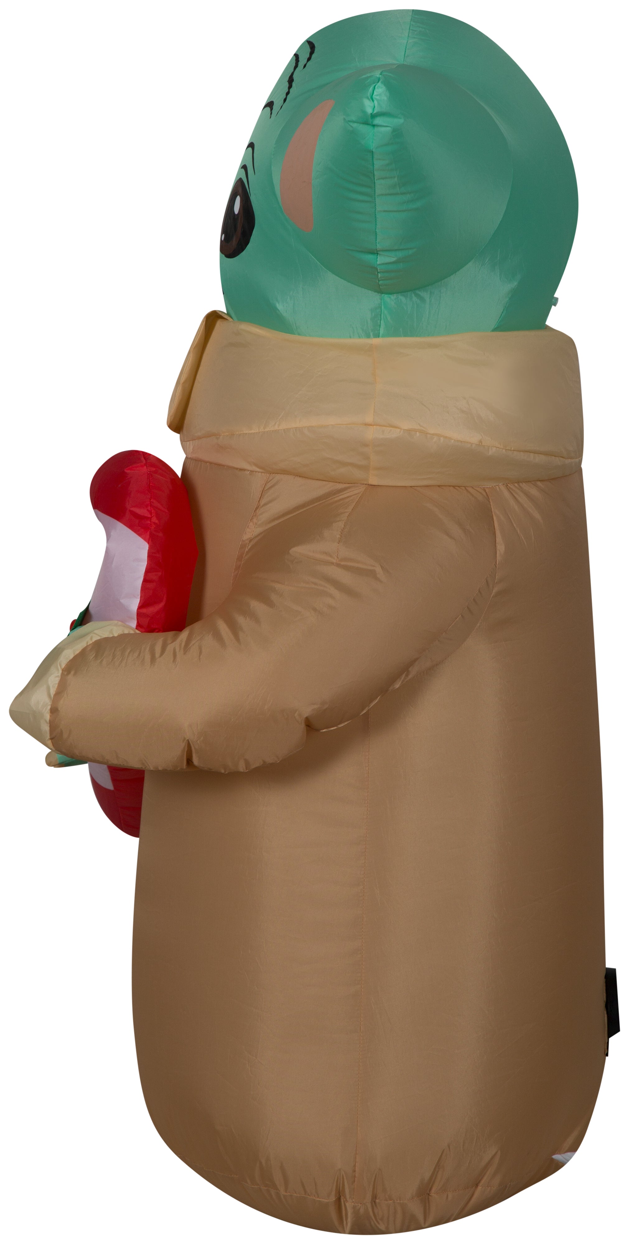 Gemmy Christmas Airblown Inflatable The Child w/Candy Cane Star Wars, 3.5 ft Tall, brown