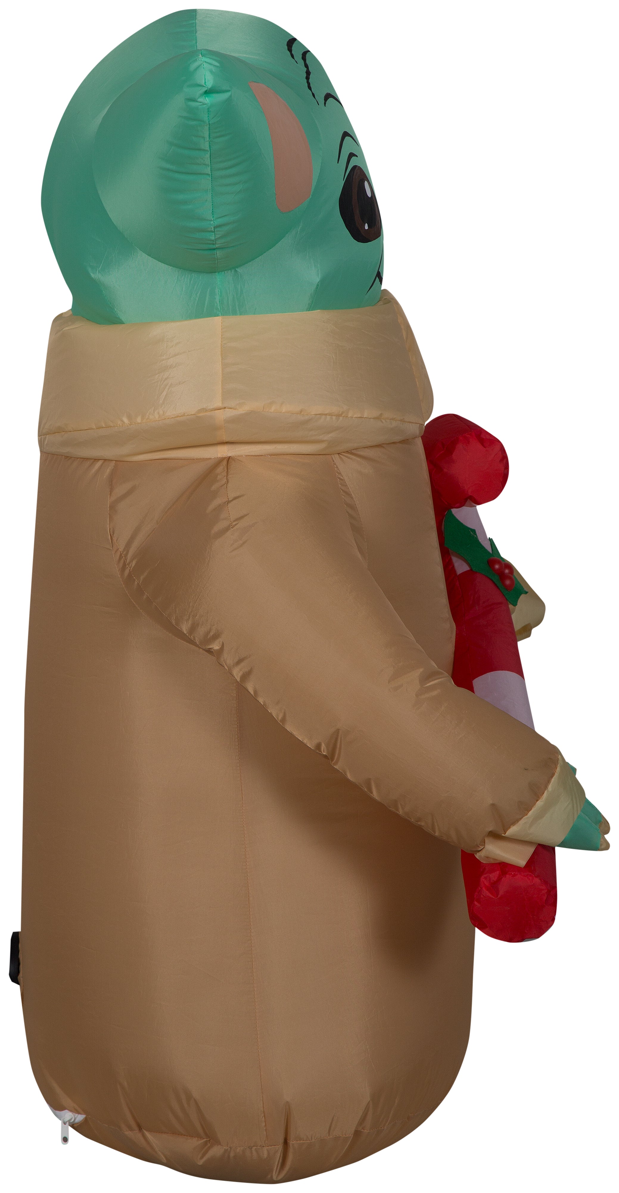 Gemmy Christmas Airblown Inflatable The Child w/Candy Cane Star Wars, 3.5 ft Tall, brown