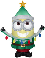 Load image into Gallery viewer, Gemmy Christmas Airblown Inflatable Inflatable Minion Dave with Light String, 3.5 ft Tall, yellow
