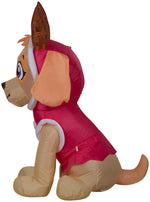Load image into Gallery viewer, Gemmy Christmas Airblown Inflatable Skye in Pink Snow Outfit w/Antlers Nick, 3.5 ft Tall, pink
