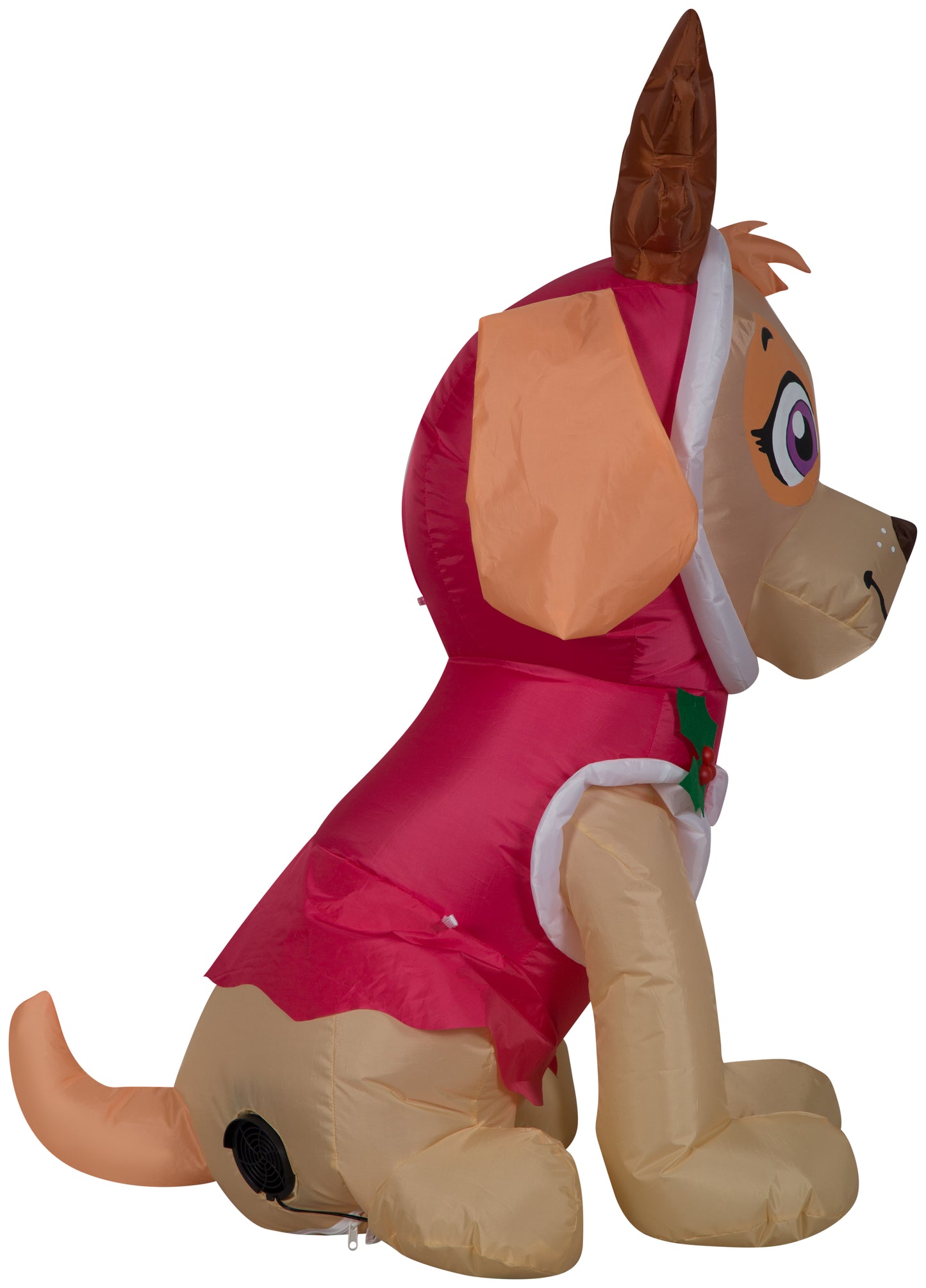 Christmas Inflatable Skye in Pink Snow Outfit w/Antlers Nick, 3.5 ft Tall, pink image 3