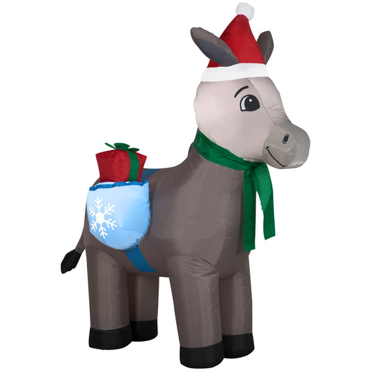 Christmas Inflatable Donkey, 5 ft Tall