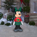 Load image into Gallery viewer, Gemmy Christmas Airblown Inflatable Minnie in Christmas Decor Hoodie Disney, 3.5 ft Tall
