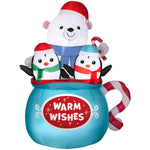 Load image into Gallery viewer, Gemmy Christmas Airblown Inflatable Hot Cocoa Mug Scene, 6.5 ft Tall, Multi
