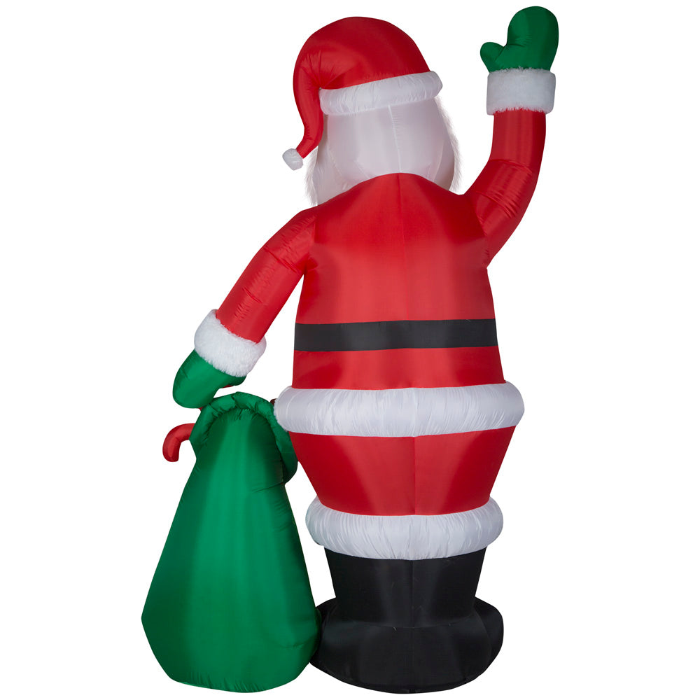 Christmas Inflatable Mixed Media Santa w/Toy bag, 9 ft Tall image 3