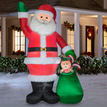 Load image into Gallery viewer, Gemmy Christmas Airblown Inflatable Mixed Media Santa w/Toy bag, 9 ft Tall, Multi
