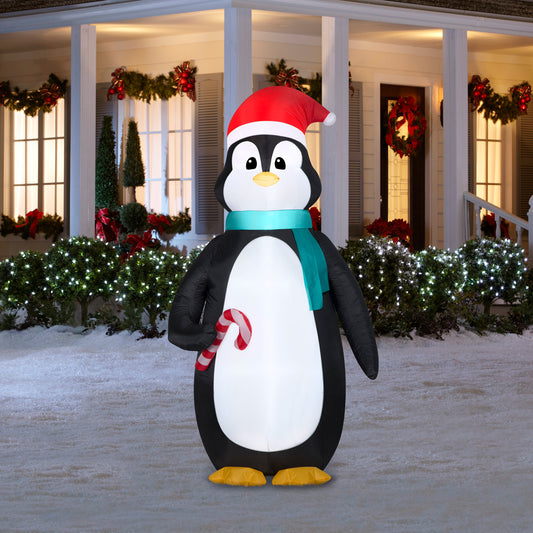 Christmas Inflatable Penguin OPP, 7 ft Tall lifestyle
