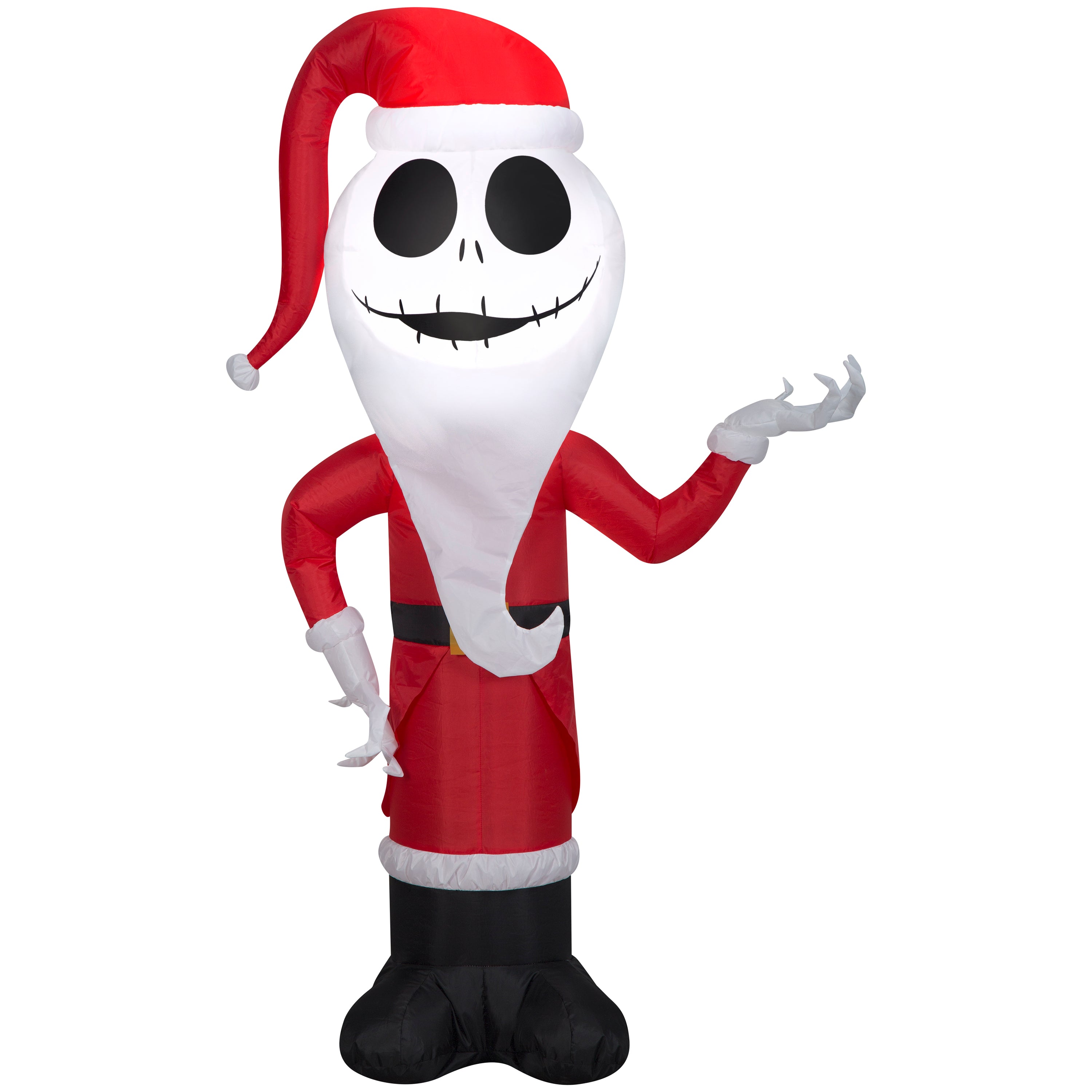 Gemmy Christmas Inflatable Jack Skellington as Sandy Claws, 4 ft Tall, Multi