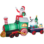 Load image into Gallery viewer, Gemmy Giant Christmas Inflatable Jack Skellington Train Scene, 6 ft Tall, Multi
