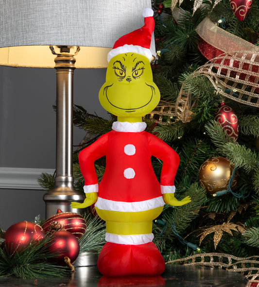 Airdorable Christmas Inflatable Grinch in Santa Suit Dr. Seuss, Tall lifestyle