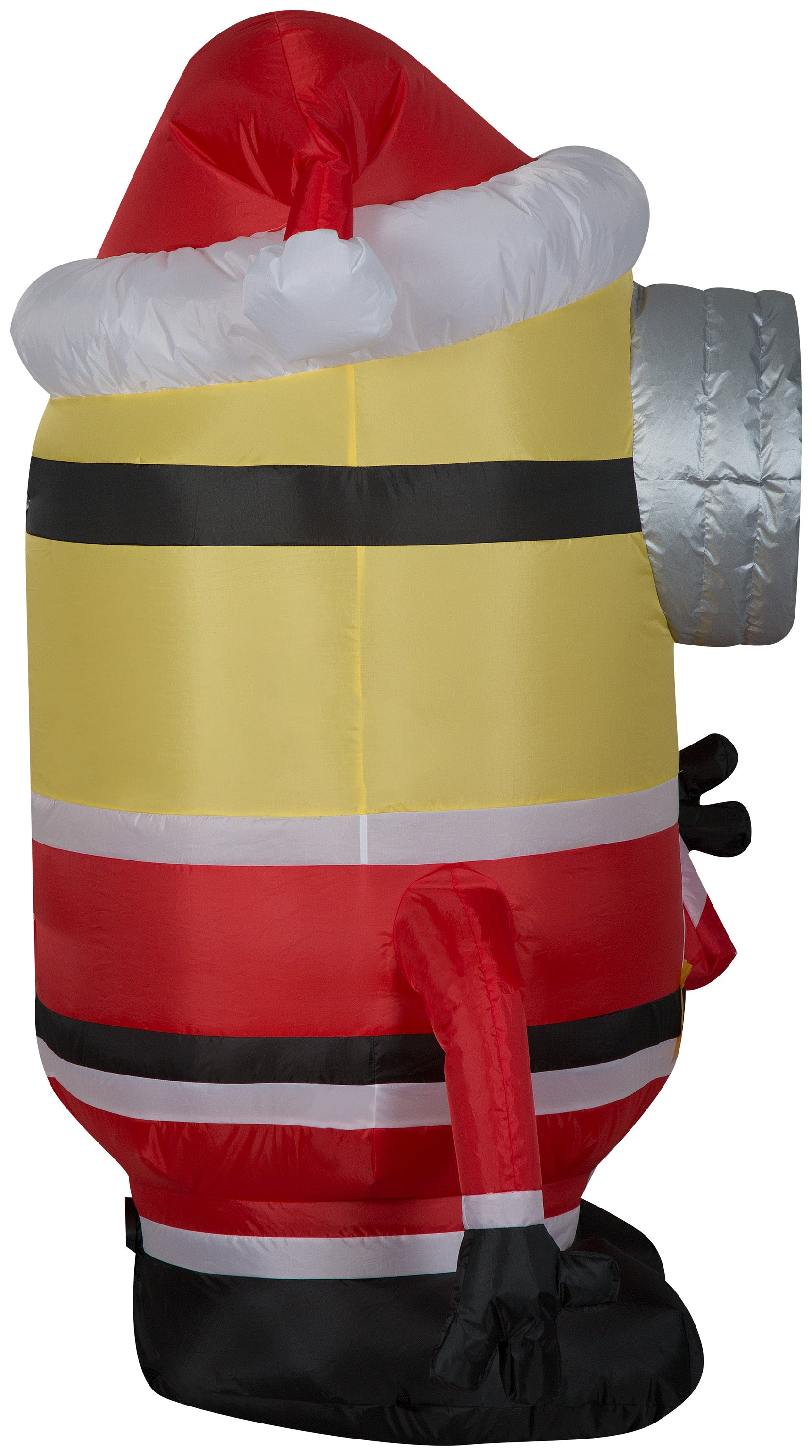 Christmas Inflatable Inflatable Minion Stuart Licking Candy Cane, 4.5 ft Tall, yellow image 3