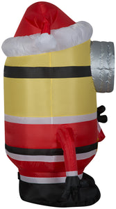 Gemmy Christmas Airblown Inflatable Inflatable Minion Stuart Licking Candy Cane, 4.5 ft Tall, yellow