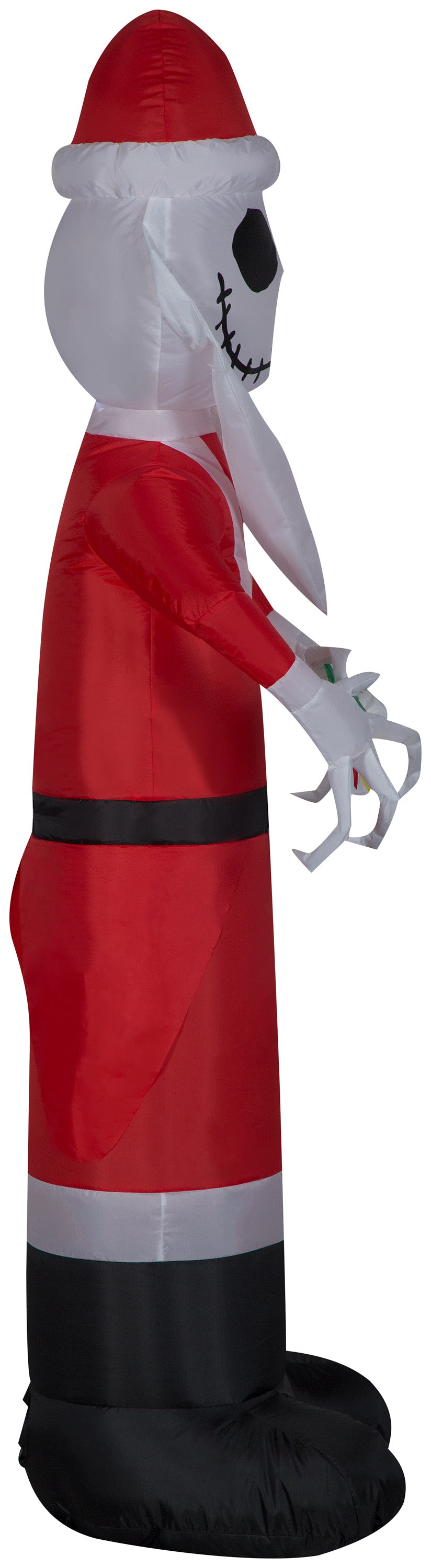 Gemmy Airblown Inflatable Inflatable Jack Skellington in Santa Suit with Light String, 5.5 ft Tall