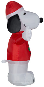 Load image into Gallery viewer, Gemmy Christmas Airblown Inflatable Inflatable Snoopy with Christmas Tree Sweater, 5 ft Tall, white
