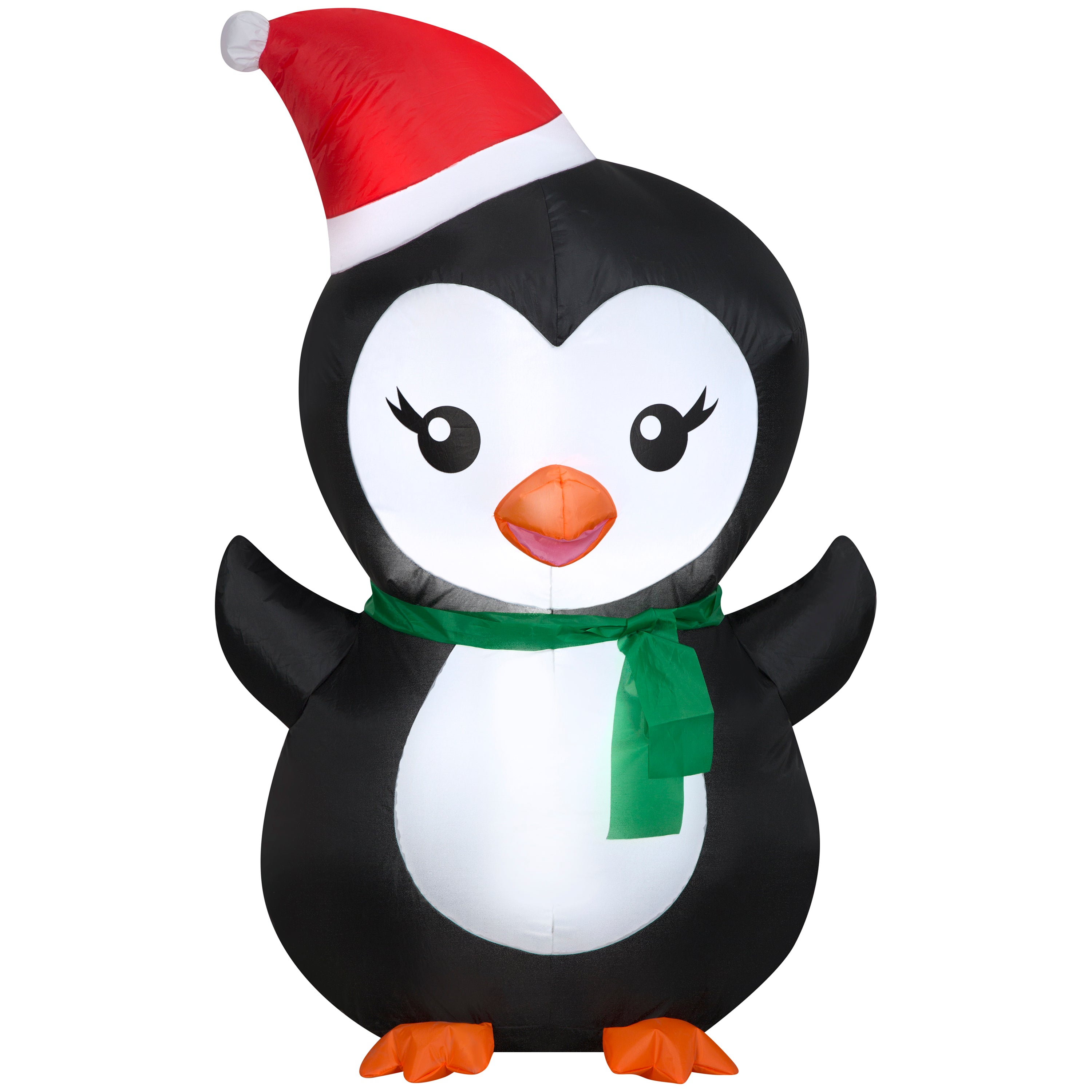 Gemmy Christmas Inflatable Penguin, 3.5 ft Tall, Multi