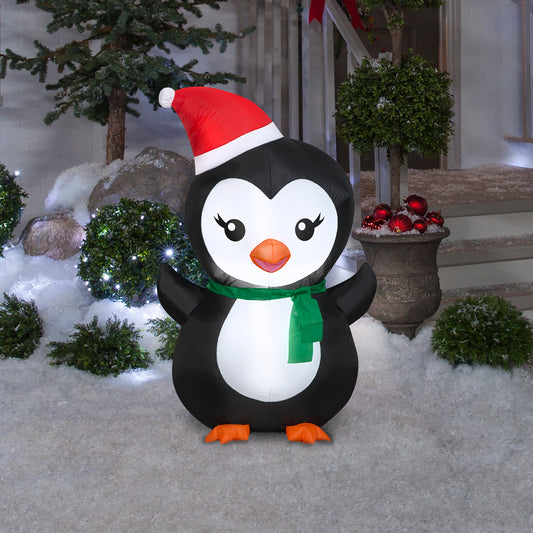 Christmas Inflatable Penguin, 3.5 ft Tall lifestyle