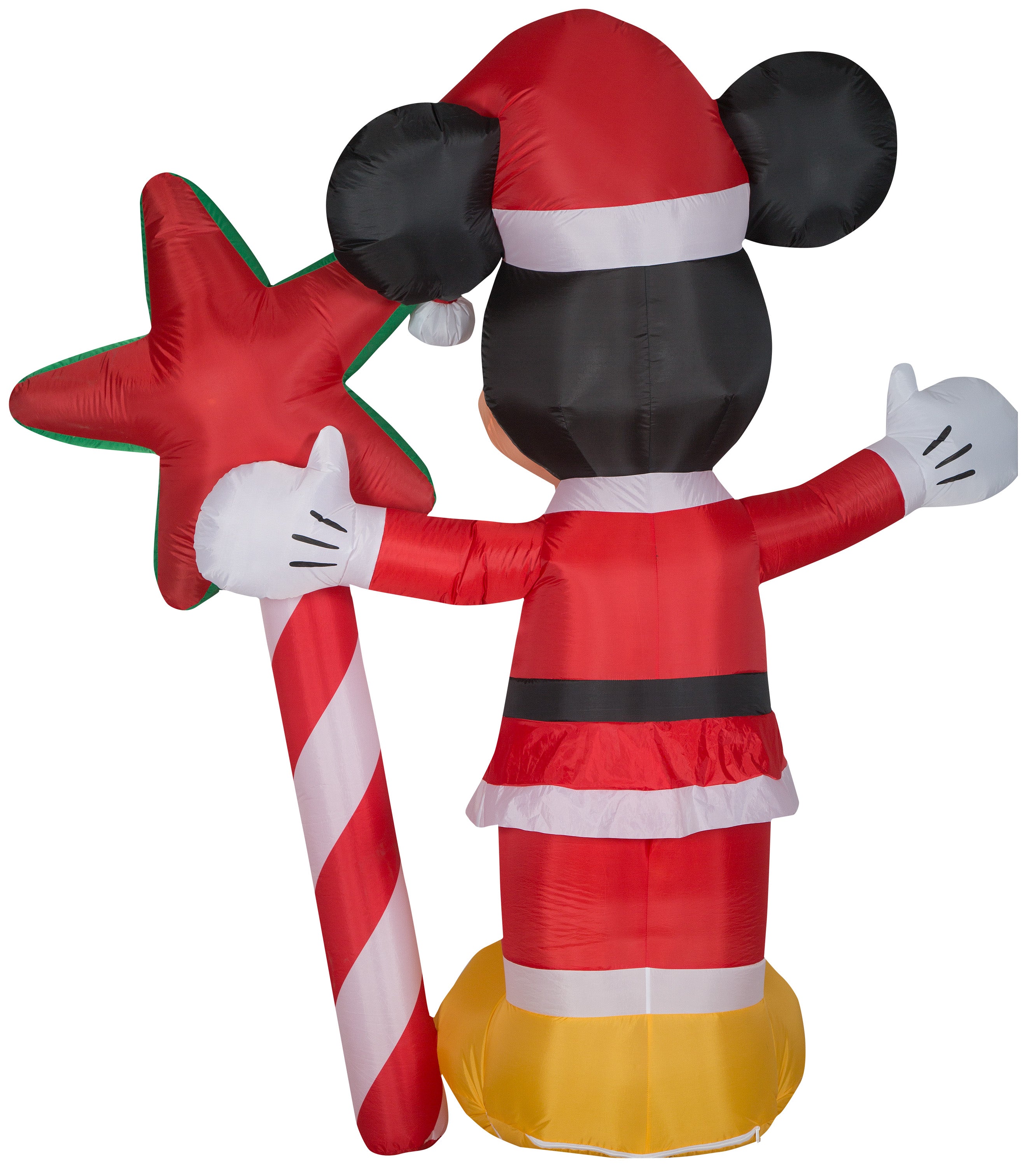 Gemmy Christmas Airblown Inflatable Inflatable Mickey Mouse with "Happy Holidays" Sign, 7 ft Tall