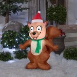 Load image into Gallery viewer, Gemmy Christmas Inflatable Squirrel, 3.5 ft Tall, Multi
