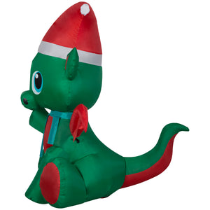 Gemmy Christmas Inflatable Baby Dragon, 3.5 ft Tall, Multi