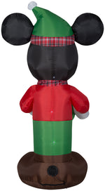 Load image into Gallery viewer, Gemmy Christmas Airblown Inflatable Inflatable Mickey Mouse with Plaid Accents, 6 ft Tall, green
