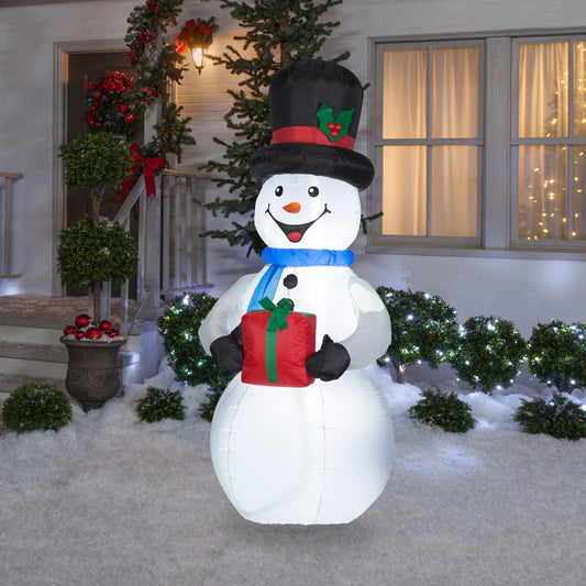Christmas Inflatable Inflatable Snowman, 6.5 ft Tall, white lifestyle