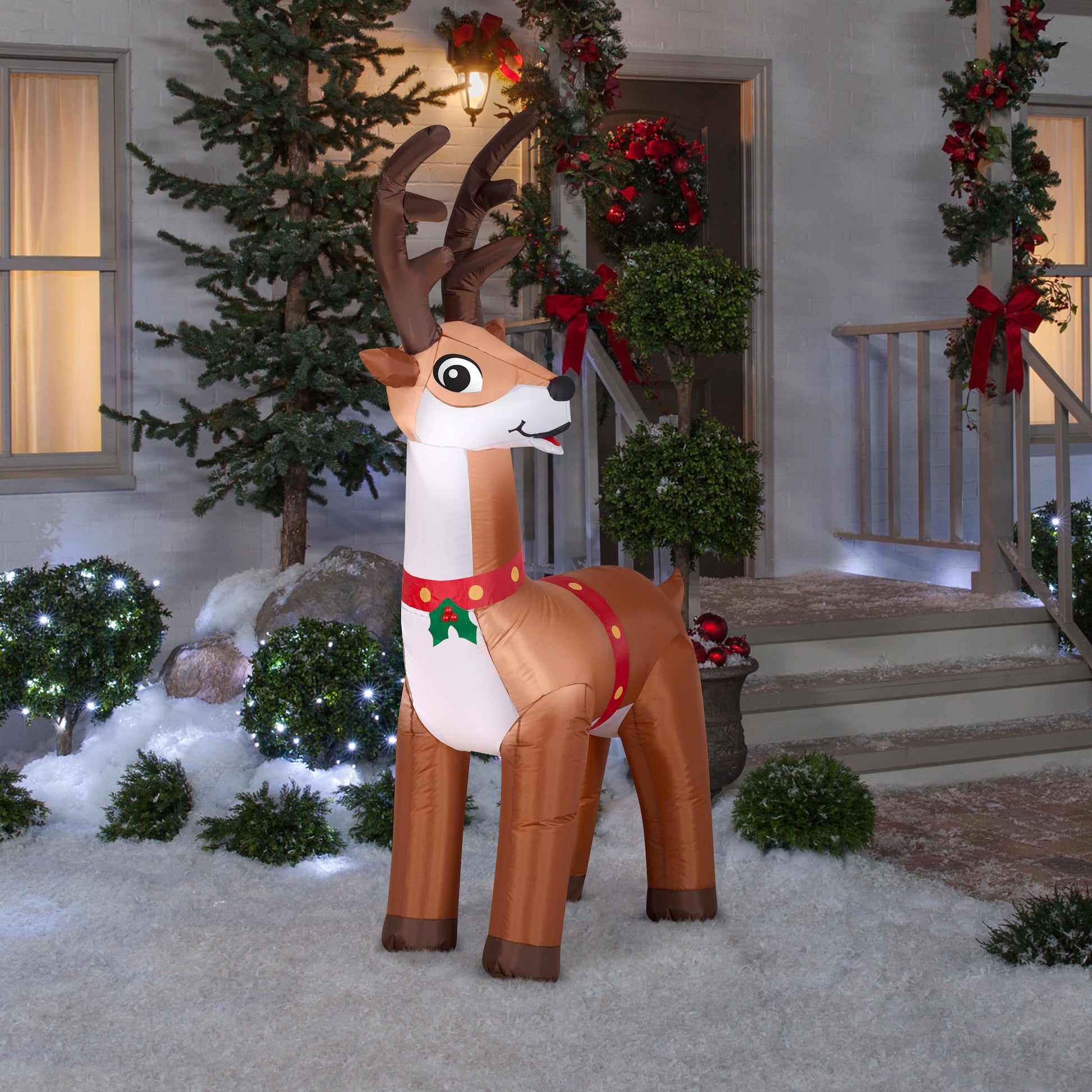 Christmas Inflatable Reindeer, 6 ft Tall lifestyle