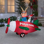 Load image into Gallery viewer, Gemmy Animated Christmas Inflatable Reindeer in Airplane, 6 ft Tall, Multi
