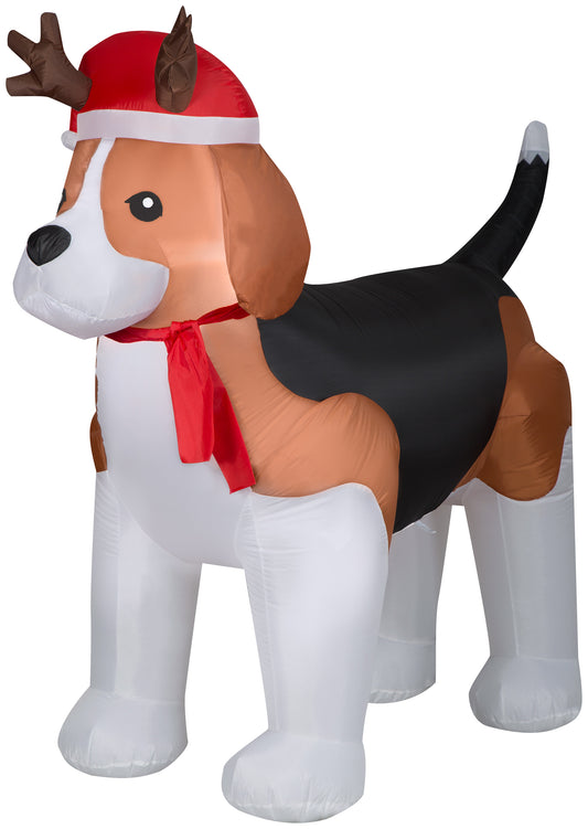 Christmas Inflatable Inflatable Christmas Beagle, 5.5 ft Tall, white