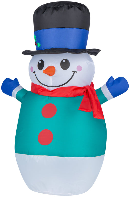 Airdorable Christmas Inflatable Round Snowman, Tall