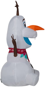 Load image into Gallery viewer, Gemmy Christmas Airblown Inflatable Inflatable Olaf with Red Scarf, 4 ft Tall, white
