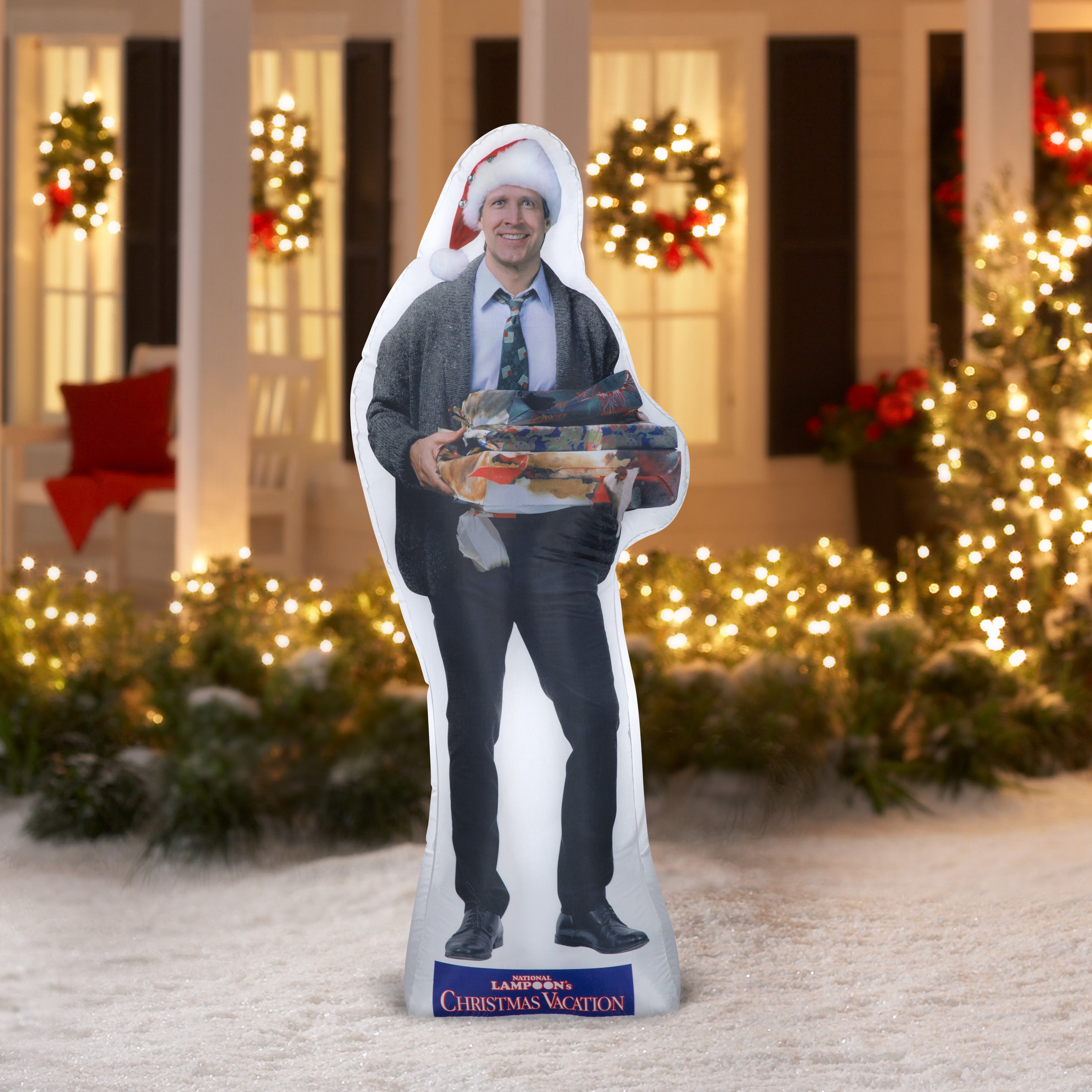 Gemmy Photorealistic Christmas Airblown Inflatable NLCV Clark Griswold w/Presents S LG WB, 6 ft Tall
