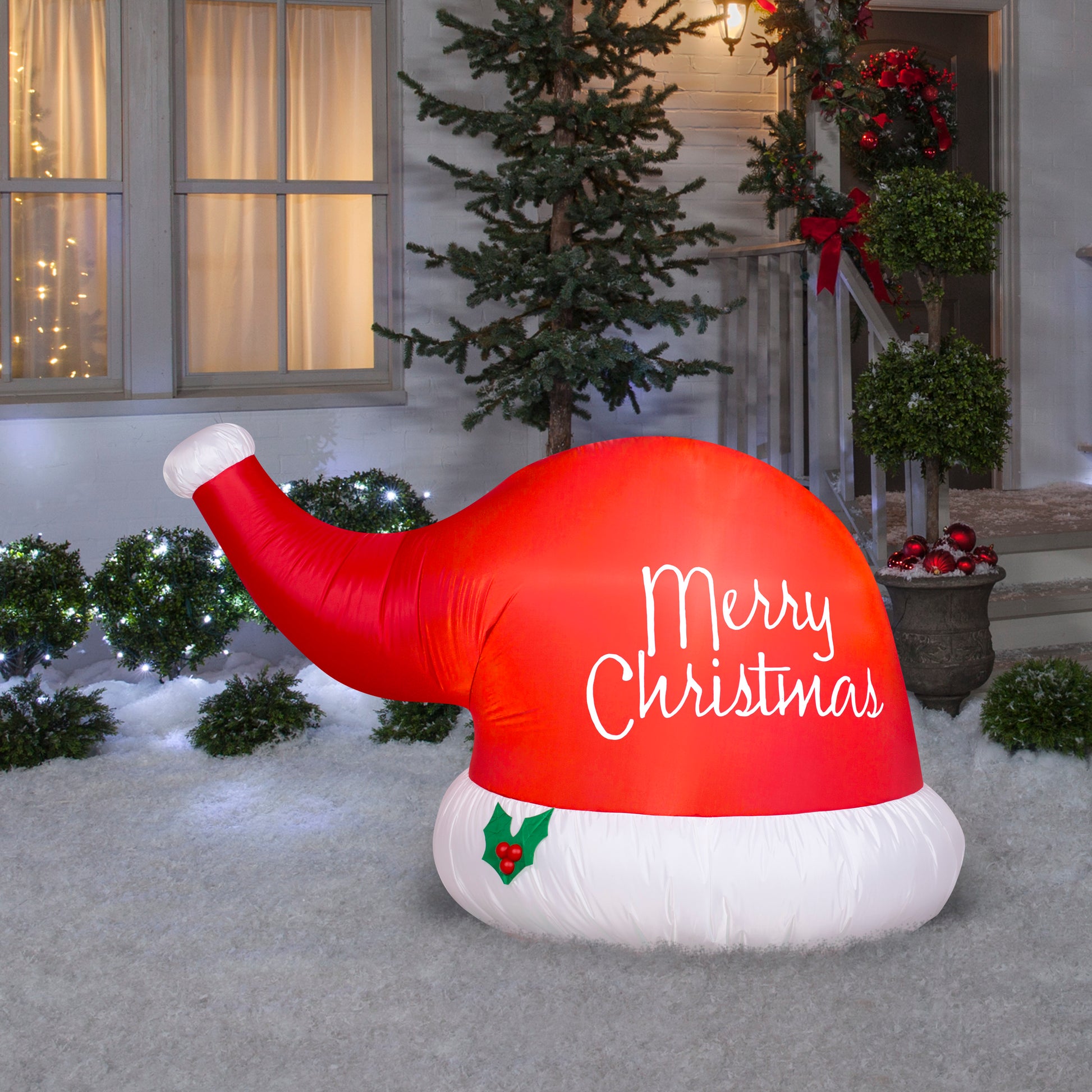 Christmas Inflatable 3.5' Santa Hat lifestyle