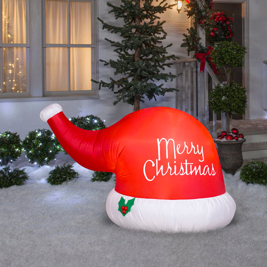 Christmas Inflatable 3.5' Santa Hat lifestyle