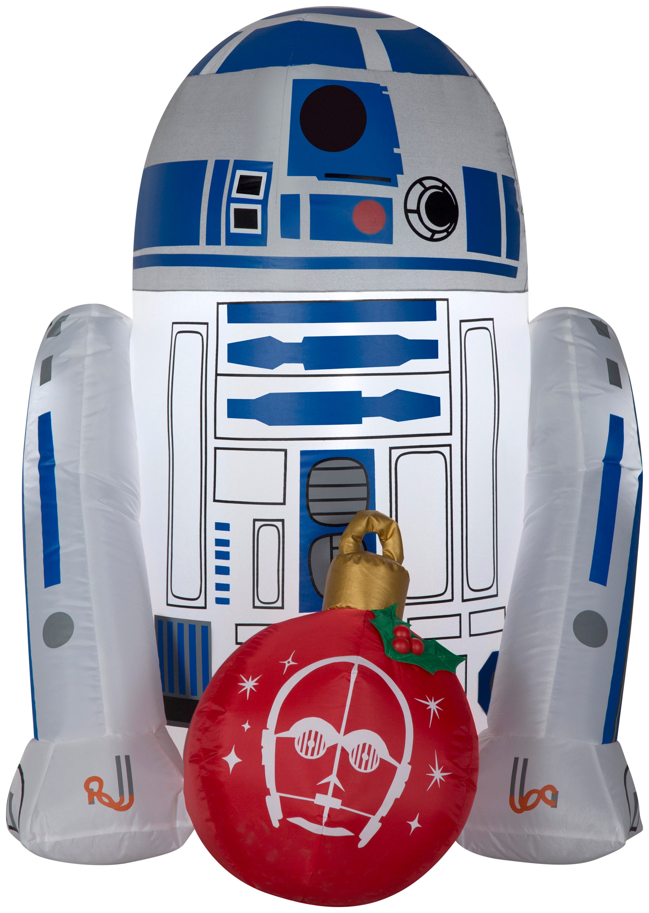 Star Wars Christmas Airblown Inflatable R2 D2 w/Ornament Wars, 3 ft Tall, White