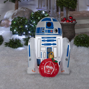 Star Wars Christmas Airblown Inflatable R2 D2 w/Ornament Wars, 3 ft Tall, White