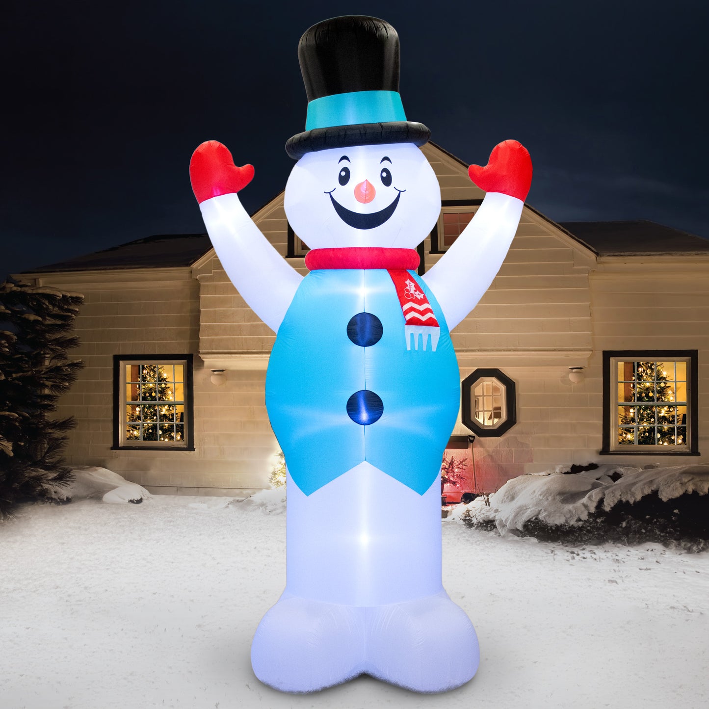 Colossal Snowman Christmas Inflatable lifestyle