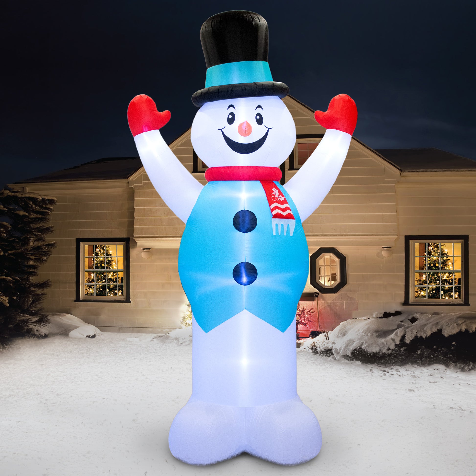 Colossal Snowman Christmas Inflatable lifestyle