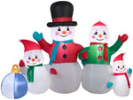 Load image into Gallery viewer, 6.5&#39; Wide Airblown Snowman Family Collection Christmas Inflatable
