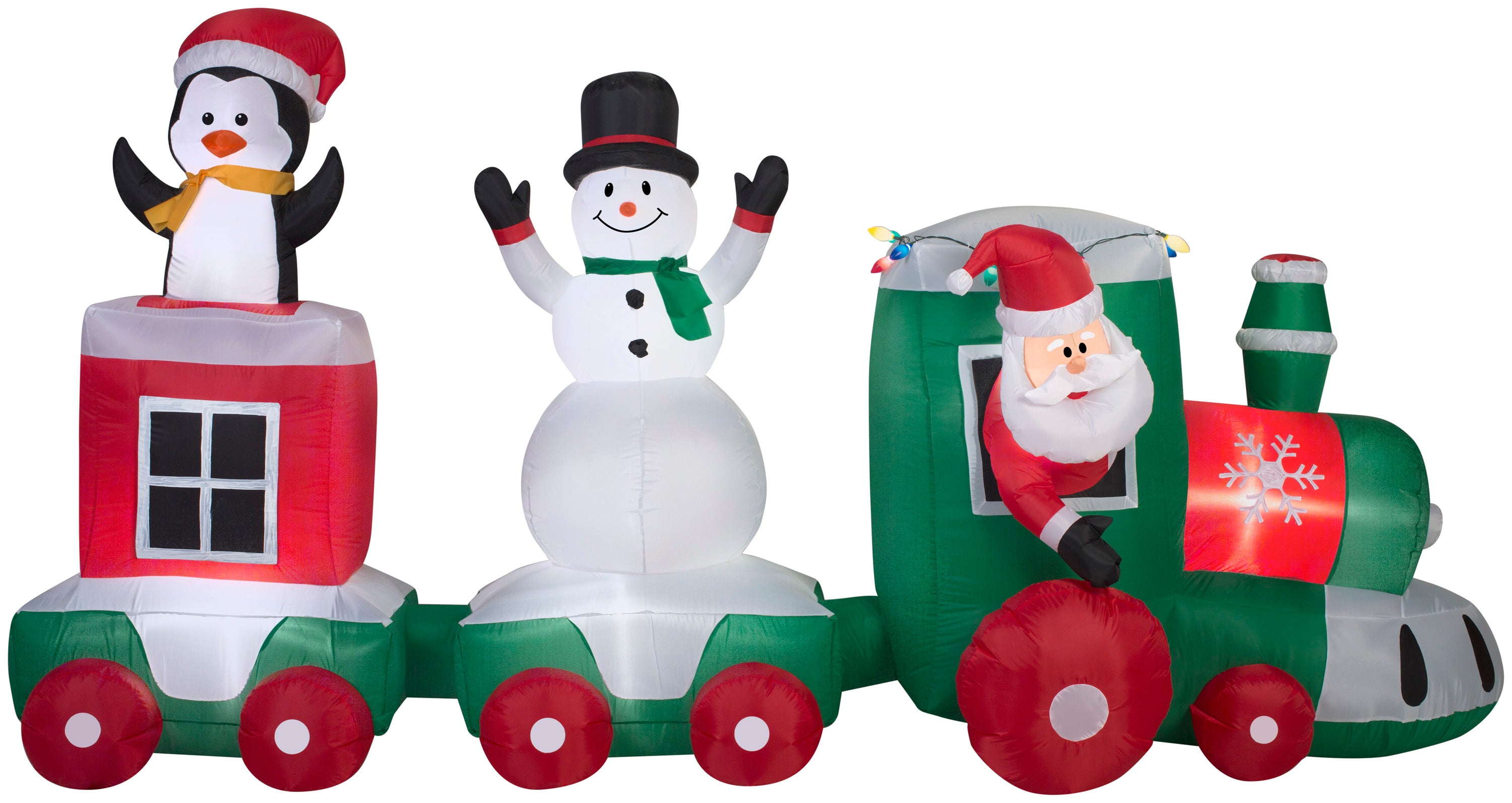11.5' Wide Airblown Car Train Scene Christmas Inflatable