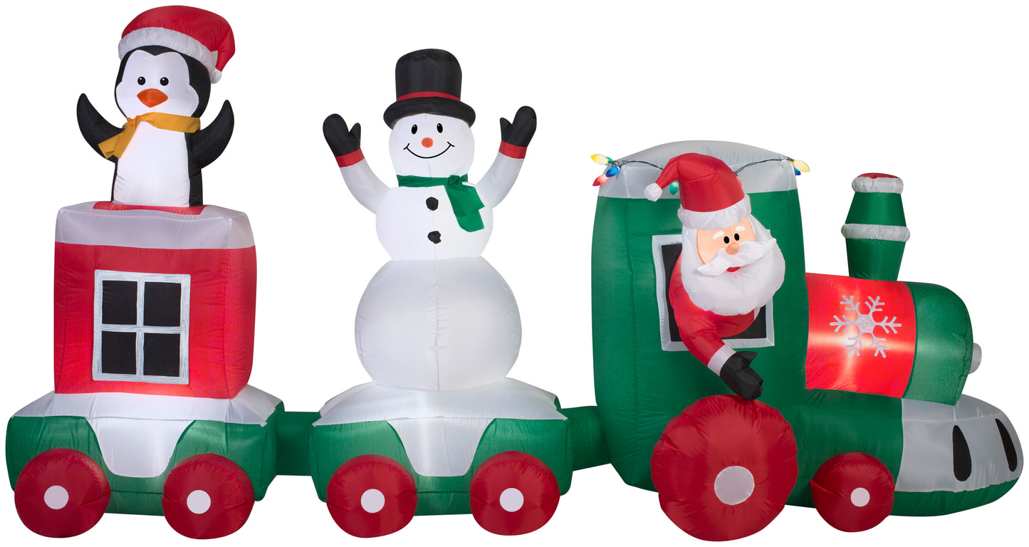 11.5' Wide Car Train Scene Christmas Inflatable
