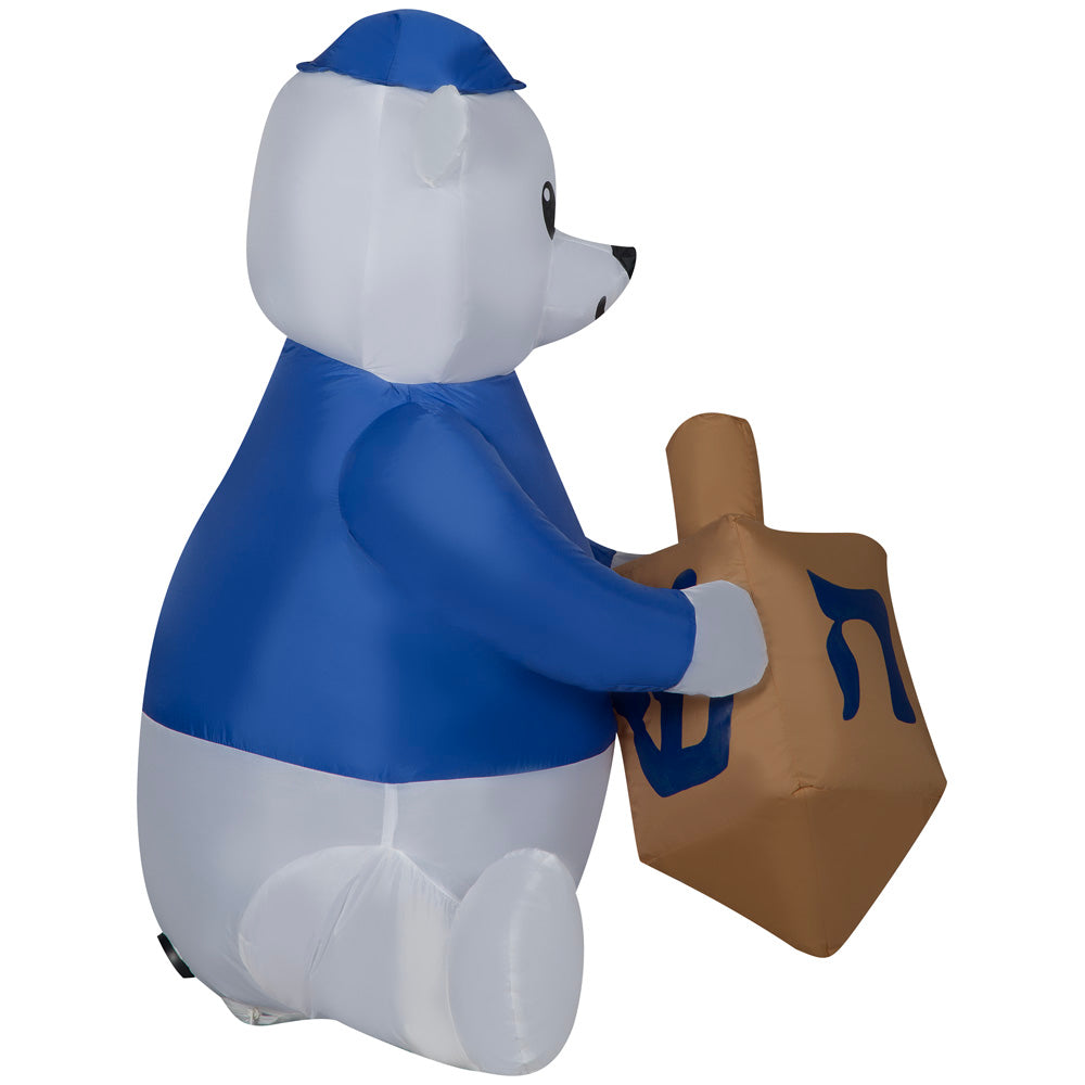 Inflatable Outdoor Hanukkah Dreidel Bear, 3 ft Tall image 3