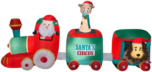 5' Mixed Media Santa in Circus Train Giant Christmas Inflatable